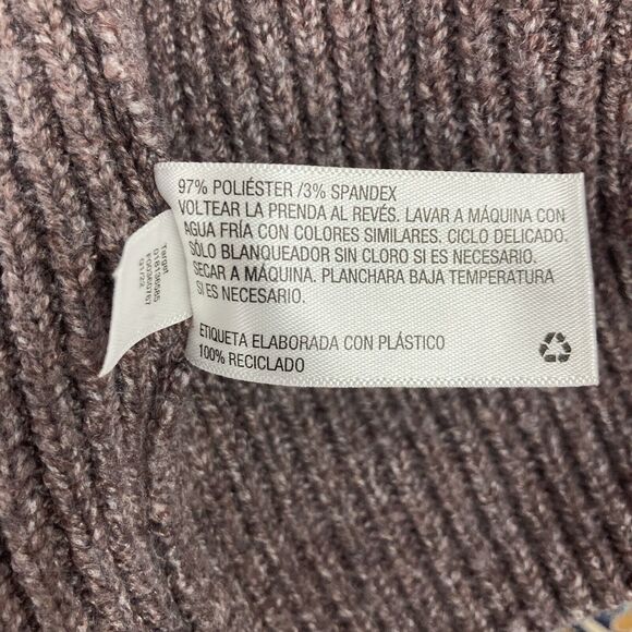 A New Day Oversized Sweater SZ M Leopard Print Soft V Neck Gray Black White Warm - Picture 11 of 13